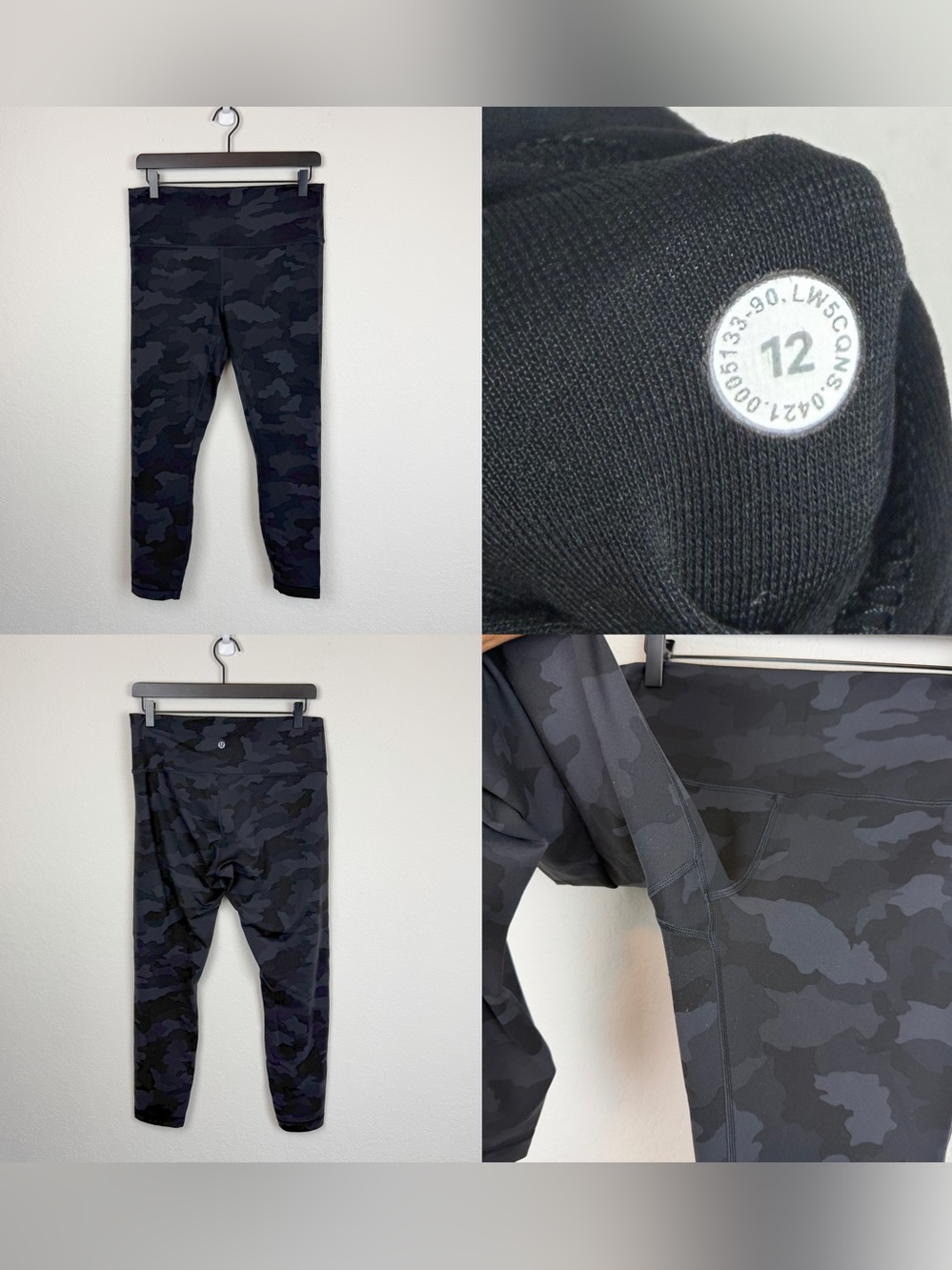 •LULULEMON• Wunder Train High Rise Tight 25" Heritage 365 Camo Deep Coal Multi